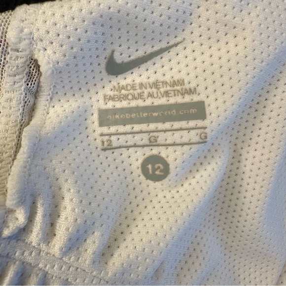 EUC Nike Racerback One-Piece Swimsuit – Black & Hot Pink Striped – Size 12 - Picture 4 of 4